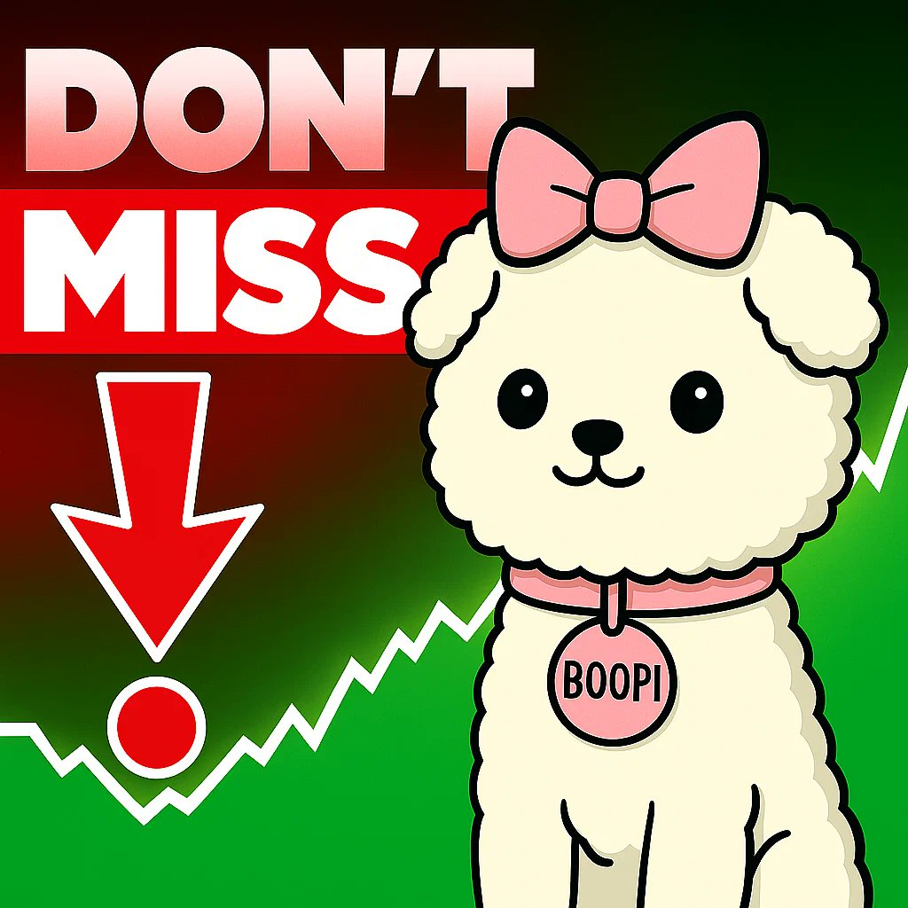 $BOOPI MFERS 🐶

SUPER SEND $BOOPI NOW MFRS! 📈🚀
HIGHER $BOOPI MFERS HIGHER!!📈🚀

#BOOPI $BOOPI