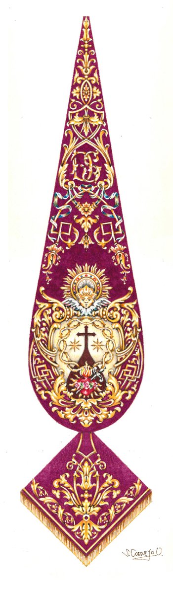 Presentado el diseño del nuevo estandarte de la <a href="/apdesamparados/">Agrupación Desamparados Santo Ángel</a>, obra de Sergio Cornejo y que será realizado por el taller de bordados de Antonio Roldán Nieto y estrenado el Sábado de Pasión de 2026.