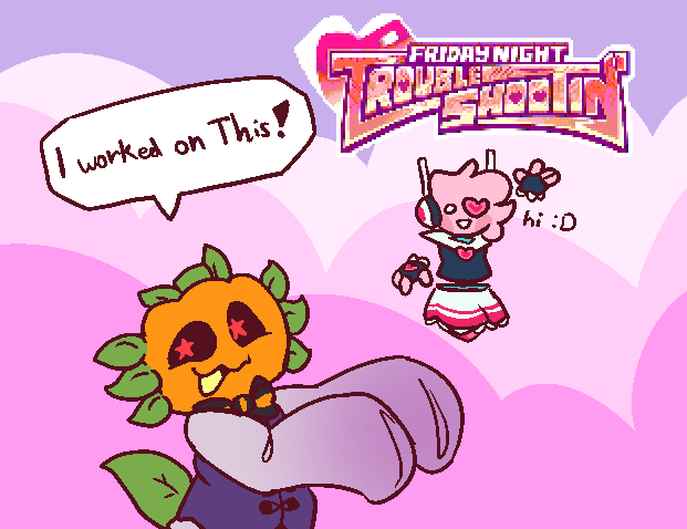 ok it's been a couple days! I wanted to show all of the stuff i worked on in <a href="/FNFTroubleshoot/">FRIDAY NIGHT TROUBLESHOOTIN'</a> ! It's been a really really fun workin on it since the end of last year!! (1/11)