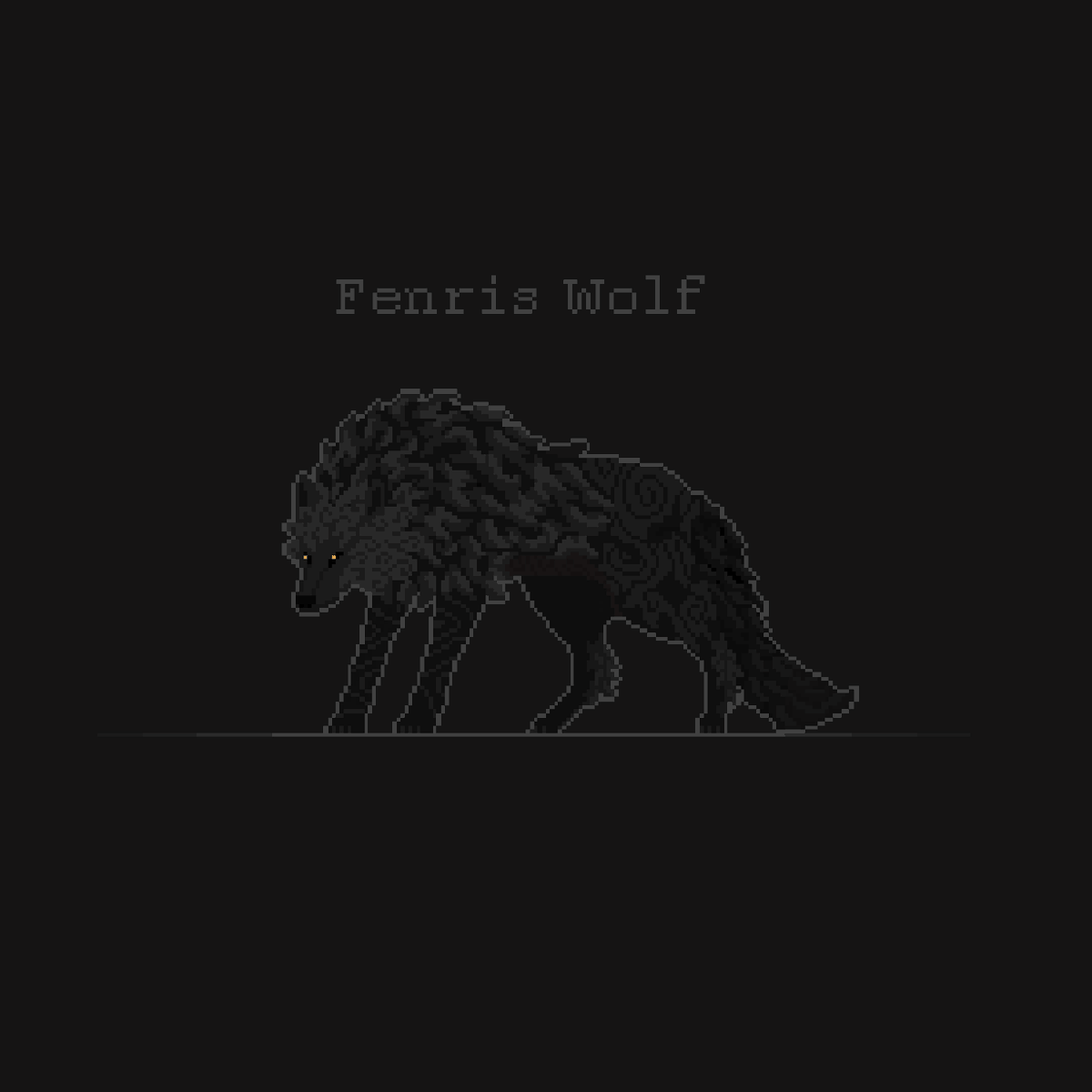 Fenris Wolf Pixel Art