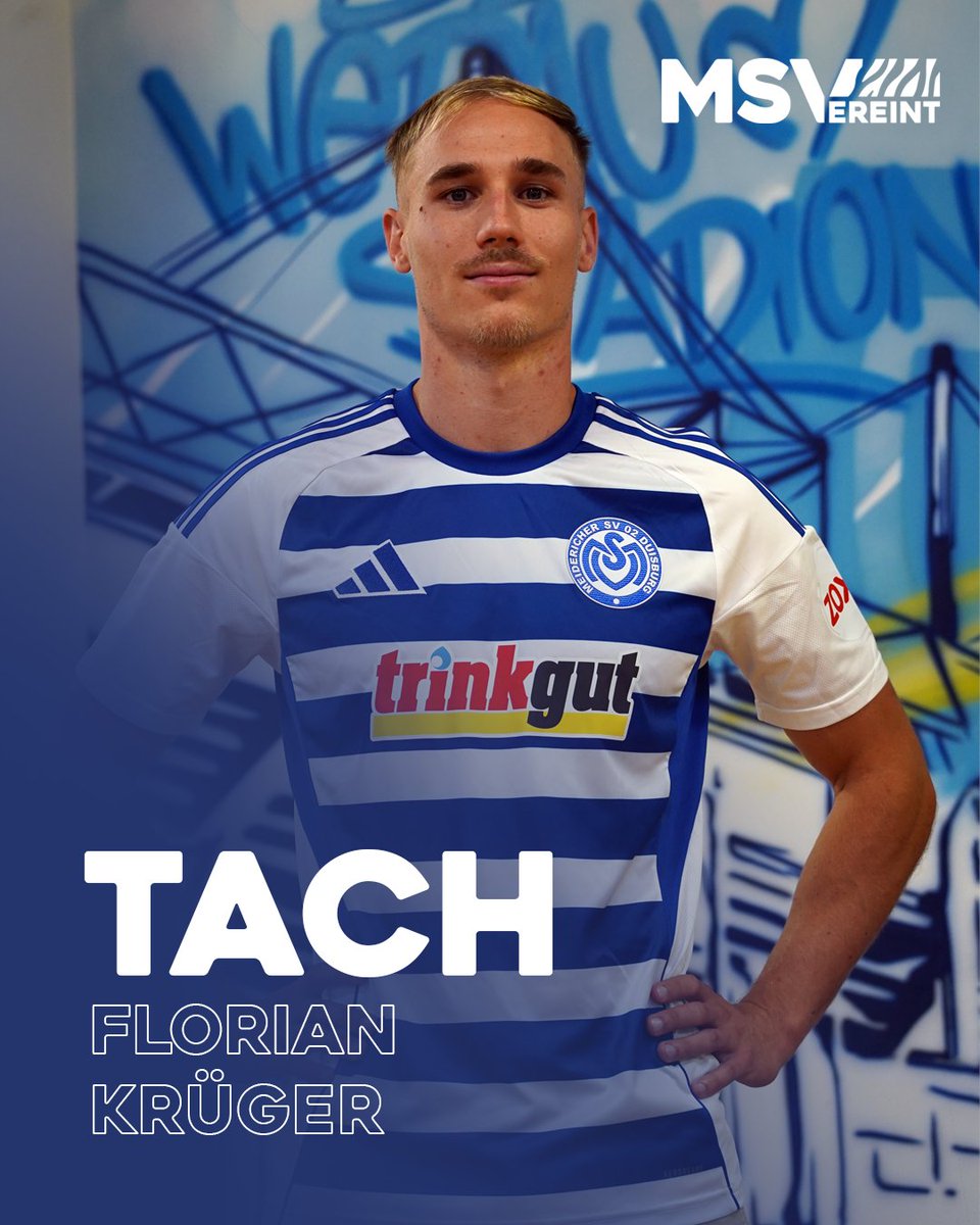 TACH FLO! 🫵🫵

Es ist erst vorbei, wenn's vorbei ist: Unsere #Zebras verstärken sich auf den letzten Metern der Transferphase mit Stürmer Florian #Krüger. Der 26-Jährige kommt vom belgischen Klub K Beerschoot an Rhein und Ruhr. Willkommen!

msv-duisburg.de/tach-flo

#MSVereint