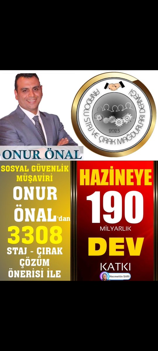 🇹🇷Mehmet Çelik🇹🇷 (@mehmetcelik0978) on Twitter photo Uygulanabilirliği 💯🎯💯 olan <a href="/Onuronal_/">Onur Önal</a> çözüm raporu ile hem mağduriyet sonlanacak hemde SGK kasasina heryıl artarak 190 milyar gelir kazandıracak
<a href="/RTErdogan/">Recep Tayyip Erdoğan</a>
<a href="/dbdevletbahceli/">Devlet Bahçeli</a>
<a href="/isikhanvedat/">Prof. Dr. Vedat Işıkhan</a>
<a href="/_cevdetyilmaz/">Cevdet Yılmaz</a>
Kısa Vade Sigortayla
#StajyerÇırağıYokSaymayın Uygulanabilirliği 💯🎯💯 olan <a href="/Onuronal_/">Onur Önal</a> çözüm raporu ile hem mağduriyet sonlanacak hemde SGK kasasina heryıl artarak 190 milyar gelir kazandıracak
<a href="/RTErdogan/">Recep Tayyip Erdoğan</a>
<a href="/dbdevletbahceli/">Devlet Bahçeli</a>
<a href="/isikhanvedat/">Prof. Dr. Vedat Işıkhan</a>
<a href="/_cevdetyilmaz/">Cevdet Yılmaz</a>
Kısa Vade Sigortayla
#StajyerÇırağıYokSaymayın