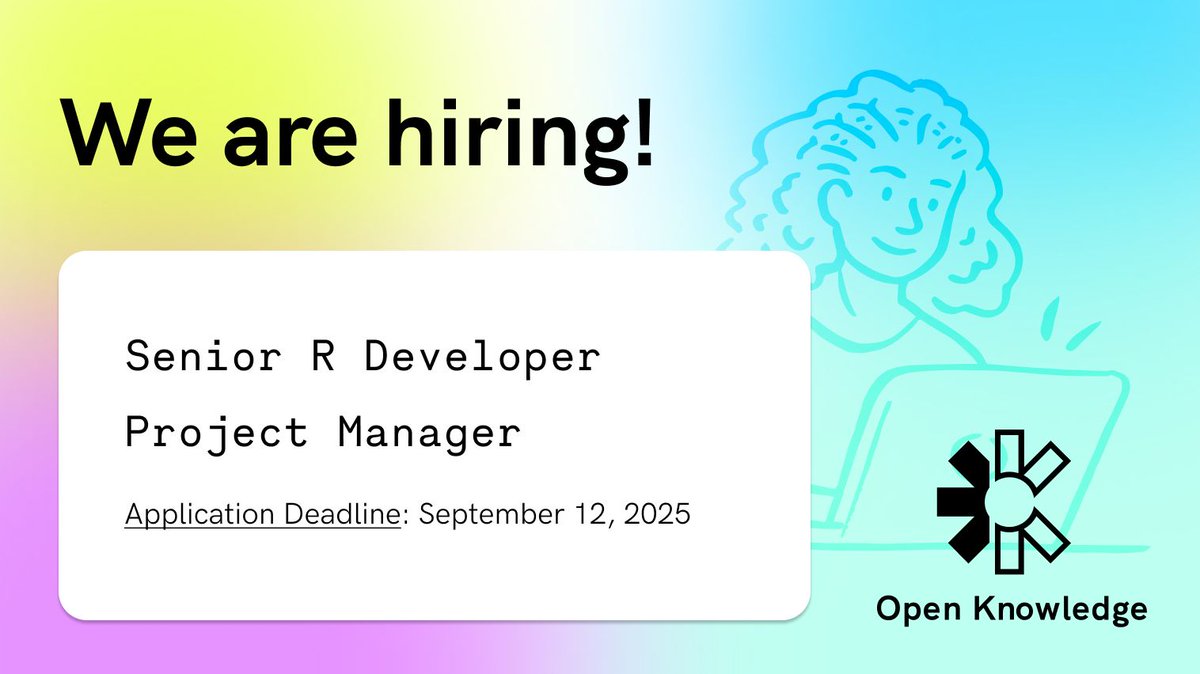 OKFN's tweet image. 🕵️‍♀️ We are looking for skilled professionals who are committed to advancing #opensource and #openknowledge to work with us on a variety of projects.

Know someone? Please share! okfn.org/en/jobs/

🏃🏽‍♀️ Deadline: 12 September