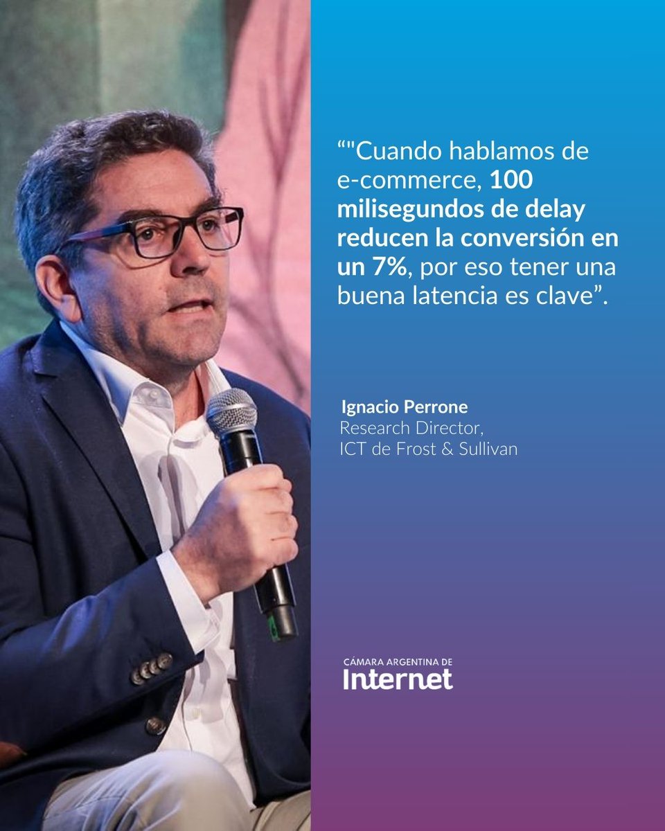 CabaseAr's tweet image. 🕒 La latencia es el tiempo que tarda un dato en viajar por la red. Cuando es alta, impacta en la experiencia digital; cuando es baja, mejora e-commerce, streaming y más.

💡 @ignacioperrone (Frost &amp;amp; Sullivan) lo destacó en el panel de #EconomíaDigital de #InternetDay2025