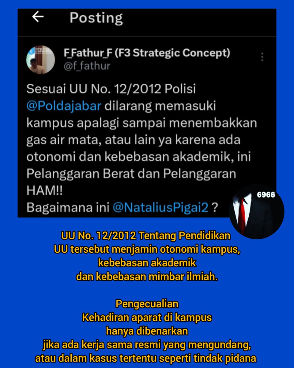 Jannah5057 (@jannah5057) on Twitter photo Ditembakan kedalam kampus, ditemukan ada 30 gas air mata & masih banyak yg belum ketemu
ALL EYES ON Bandung
Uu No 12 tahun 2012 Ttg Pendidikan
Kejadianhari senin malam 1/9/2025 Kampus di tembak Gas Air mata
ALL EYES ON UNISBA & UNPAS
<a href="/prabowo/">Prabowo Subianto</a> <a href="/NataliusPigai2/">NataliusPigai</a> #CopotKapolri Ditembakan kedalam kampus, ditemukan ada 30 gas air mata & masih banyak yg belum ketemu
ALL EYES ON Bandung
Uu No 12 tahun 2012 Ttg Pendidikan
Kejadianhari senin malam 1/9/2025 Kampus di tembak Gas Air mata
ALL EYES ON UNISBA & UNPAS
<a href="/prabowo/">Prabowo Subianto</a> <a href="/NataliusPigai2/">NataliusPigai</a> #CopotKapolri