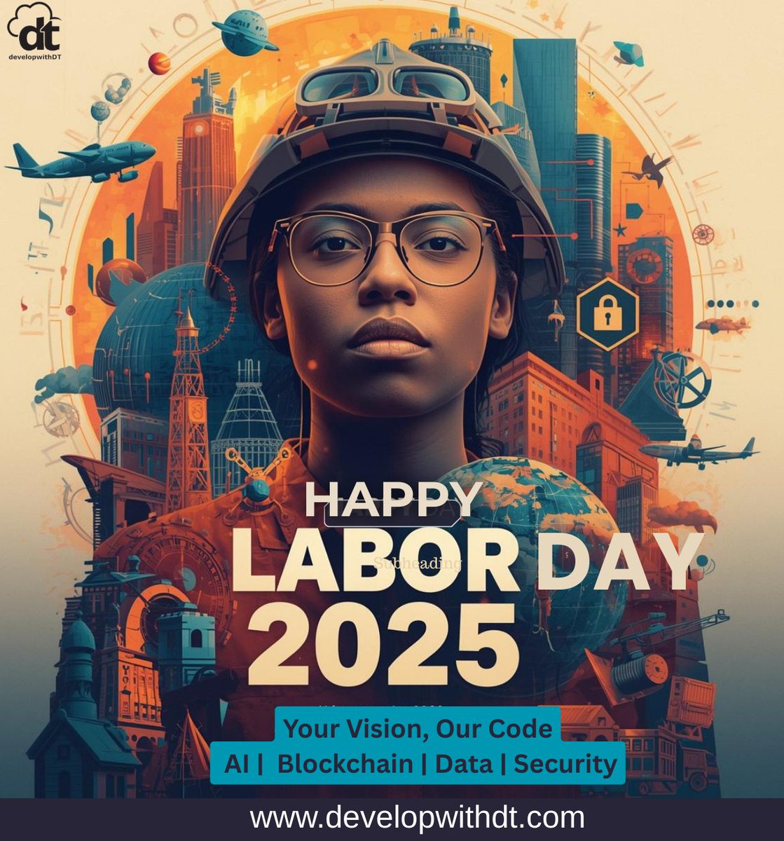 DevWithDT's tweet photo. 🇺🇸 Happy Labor Day!
Honoring the hard work, dedication, and innovation that power the future. Your Vision, Our Code.
https://t.co/9Bd3RZ4xiL
#LaborDay #LaborDay2025 #Innovation #FutureReady #AI #Blockchain #DataBreach #CyberSecurity #TechForTomorrow #DevelopWithDT https://t.co/b4WQwzmyd3