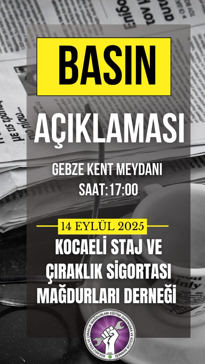 DİKKAT! TÜM MAĞDURLARA DUYURULUR...!

Yıllardır görmezden gelinen, hakları çalınan stajyer ve çırakların sesi artık susmayacak!
Alın terimiz yarım kaldı, emeğimiz küçümsendi; ama inadımız, direncimiz ve umudumuz tam!

Adalet talebimizi duyurmak, mağduriyetimizi tüm Türkiye’ye