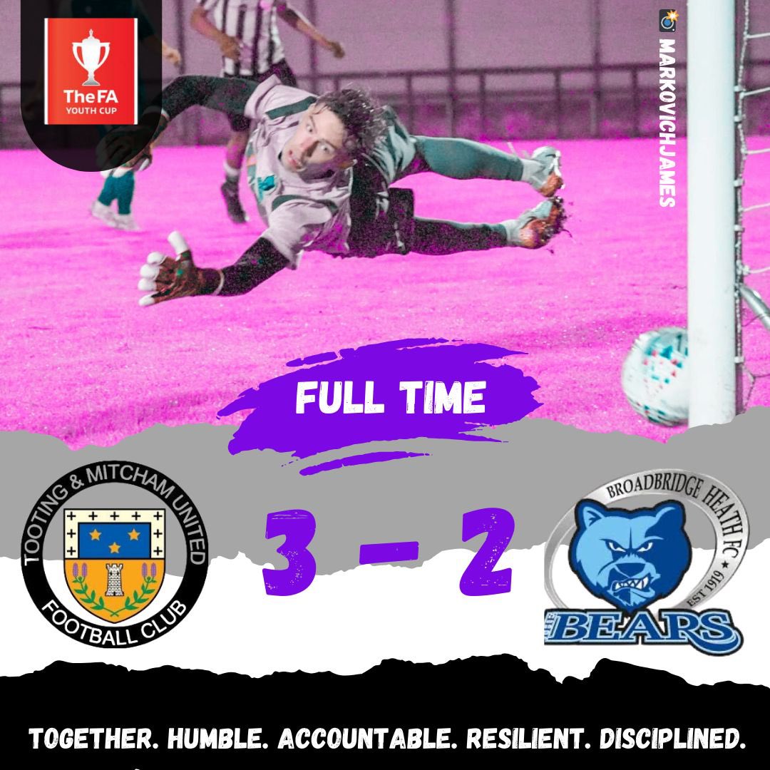 The U18s progress into the next round of the FA Youth Cup and will play Carshalton Athletic next 🔜

A huge thank you for the incredible turn out today in support of the young terrors ❤️

We hope to see you in the next round! 

#FAYouthCup #Terrors