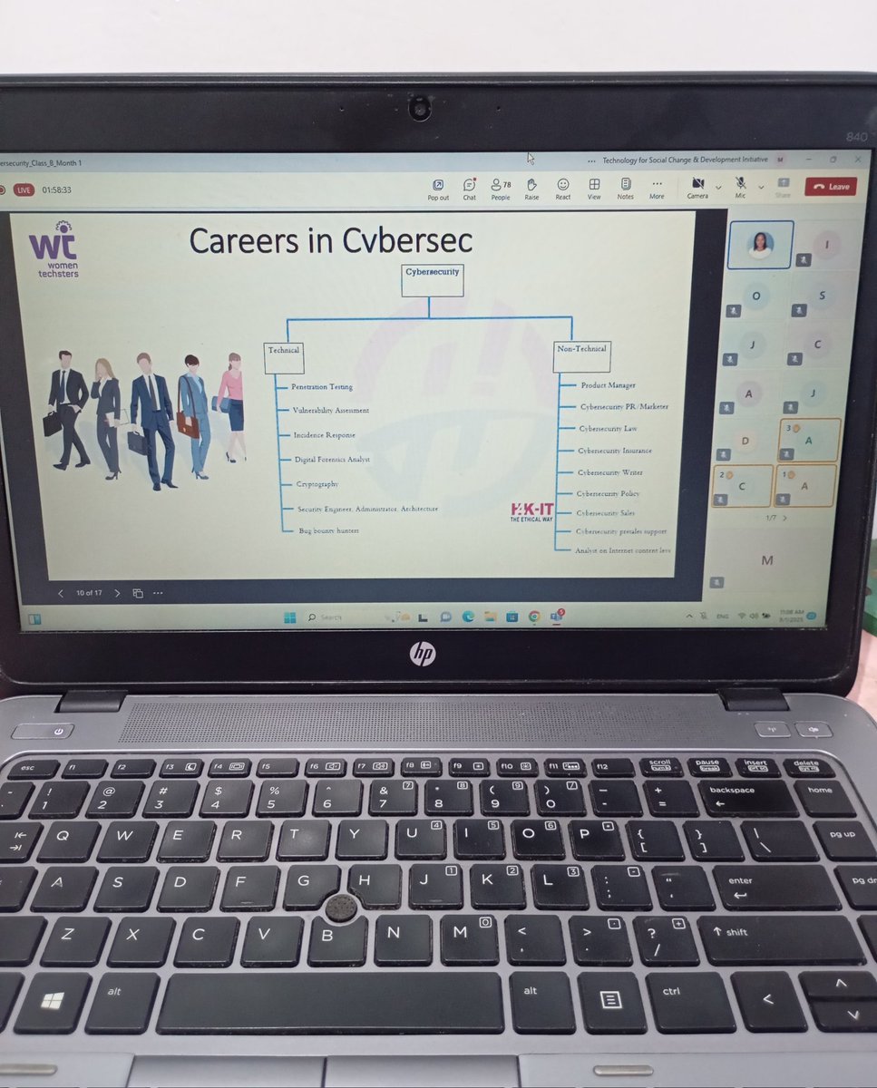 wildfl0w6r's tweet image. Day 1 of my Cybersecurity Journey

Today was the official start of my Women Techsters Fellowship program in the Cybersecurity track, and I’m honestly so excited about what’s ahead

Our facilitator, Terry Muthoni, introduced us to cybersecurity in such a simple yet interesting way