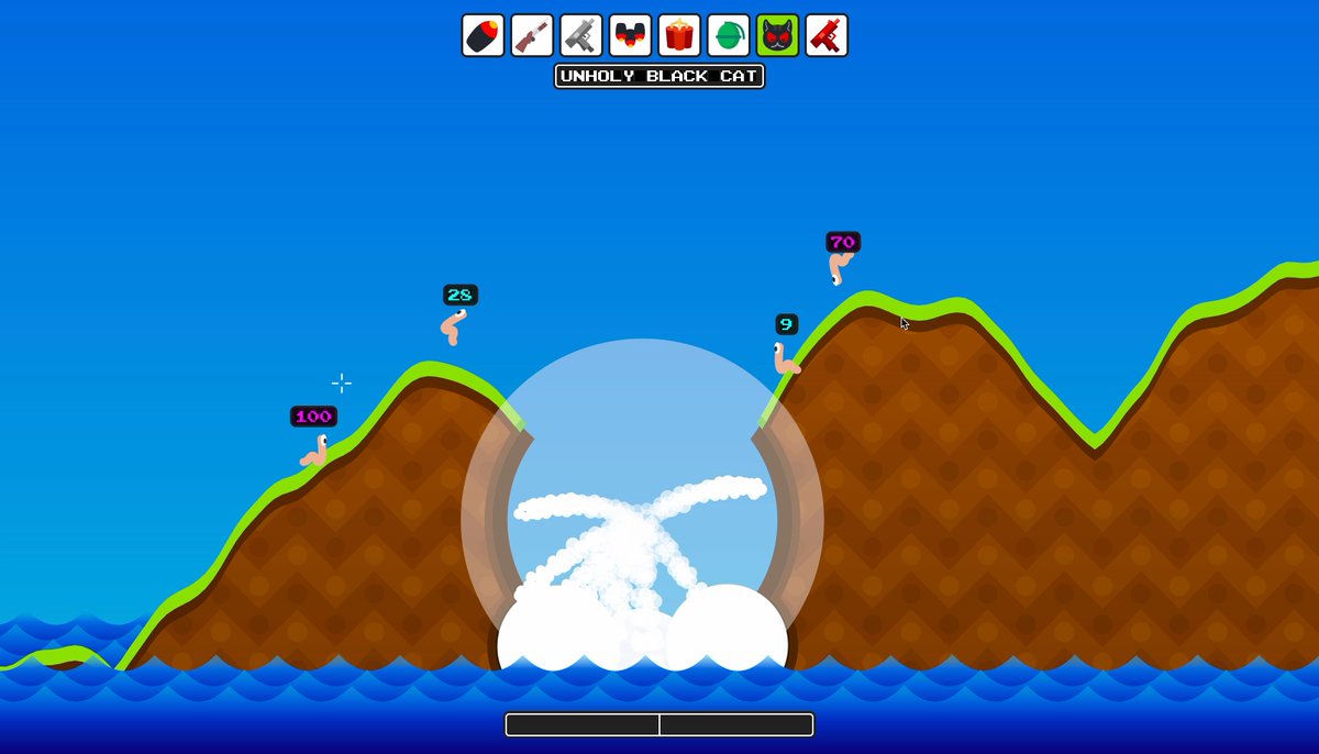 Player animations are in, among with some basic sound effects. I have just 2kb left to work with, which might be enough for a couple more weapons. #js13k