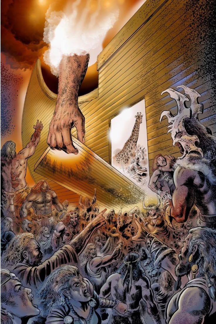 While they were celebrating, laughing and enjoying "THE LORD SHUT THE ARK"

2 Peter 3:5, 6
For they deliberately ignore this fact, that long ago there were heavens and an earth standing firmly out of water and in the midst of water by the word of God; and that by those means the