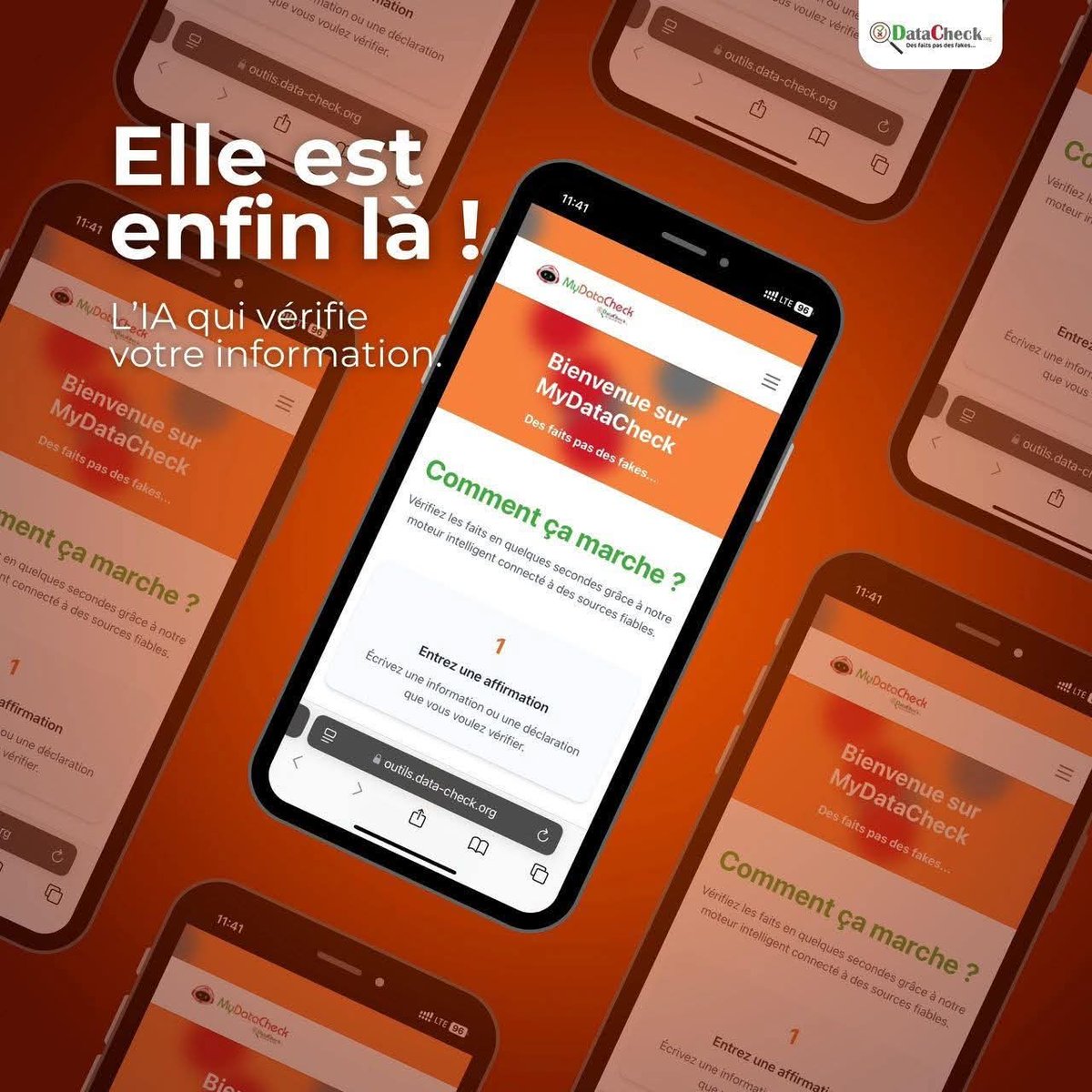 EtienneTalla1's tweet image. Ce jour à Yaoundé se dévoilait "MyDataCheck", une solution de @AdisiCameroun pour lutter contre la désinformation. Désormais, il est possible de vérifier la véracité d'une information et contrer la désinformation grâce à cet outil.
Suivez le lien: outils.data-check.org
 #ABC4