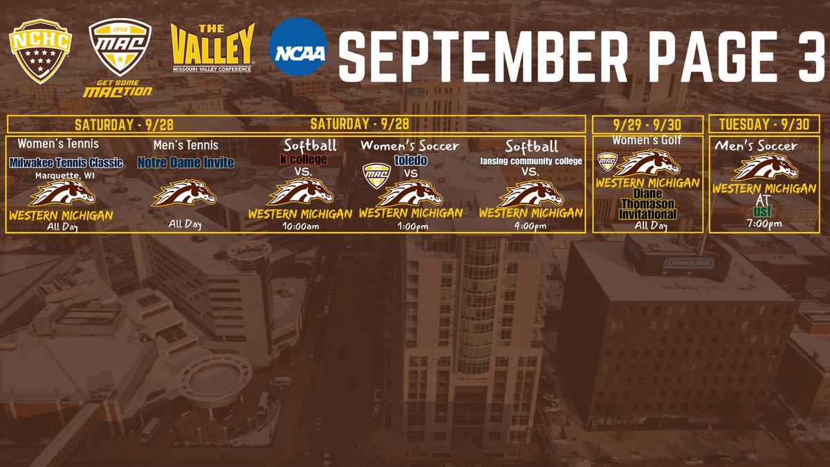 BroncoBarn's tweet image. The September Sports Calander is so big we had to add 2 more pages!

What events are you going to this month?
#MACtion #TheValleyRunsDeep
