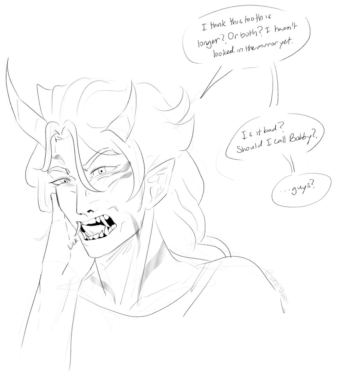 Seraishennie's tweet photo. rumi's feeling fangtastic! #KpopDemonhunters #polytrix https://t.co/EK1f1zAdLt