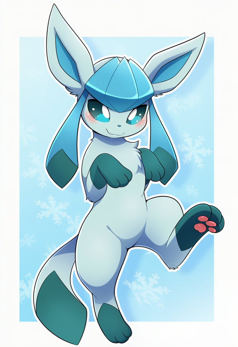Turner974_03's tweet image. #GlaceonDay #AIgenerate #Pokemon #Glaceon my glaceon for the day 🩵🩵🩵🩵🩵