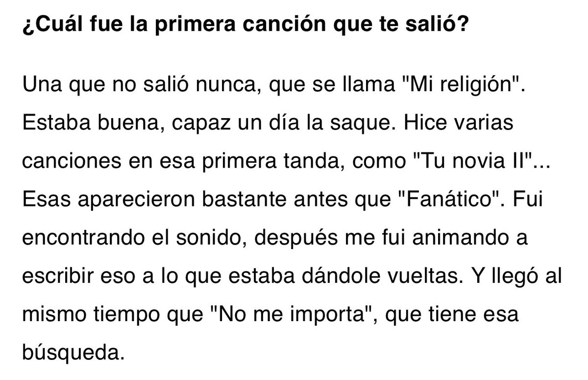 — LALI cuenta en la entrevista que la primera canción que escribió para su último álbum se llama “MI RELIGIÓN”, pero que no salió nunca 👀
