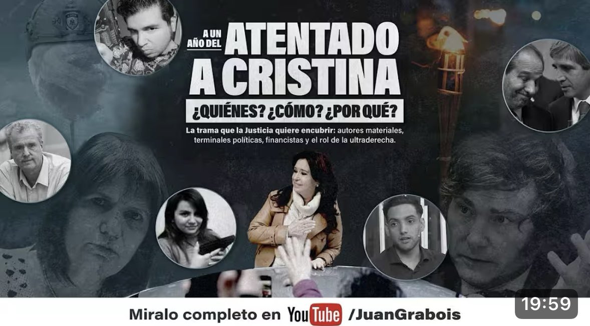 TRES AÑOS DEL ATENTADO A CFK

El escarmiento público y el intento de asesinato a Cristina son parte de un proceso que se inicia con el periodismo de guerra y se replicó contra otros líderes populares de Latinoamérica, a quienes el poder real no les perdonó la defensa de los