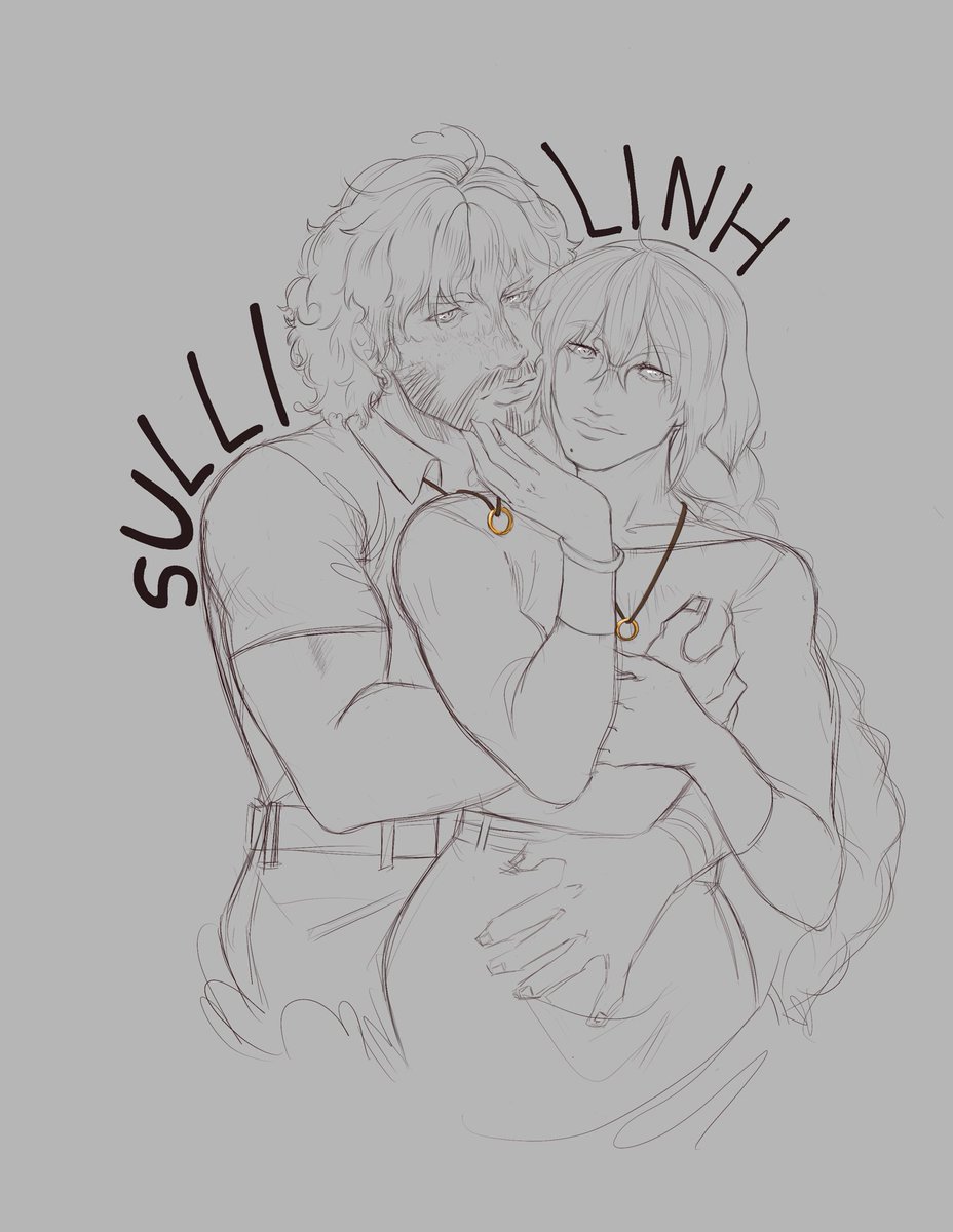 itspinkyb's tweet photo. [ #MHWilds | #oc ] 
Linh and Sullivan my beloveds 💕

Linh (the most beautiful woman in the world) is @firedirts hunter!
Sulli is mine :) https://t.co/s8dgtTsUVE