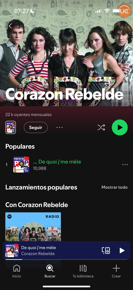 Que mierda? Quería escuchar Corazón Rebelde y que es esta mierda 😭