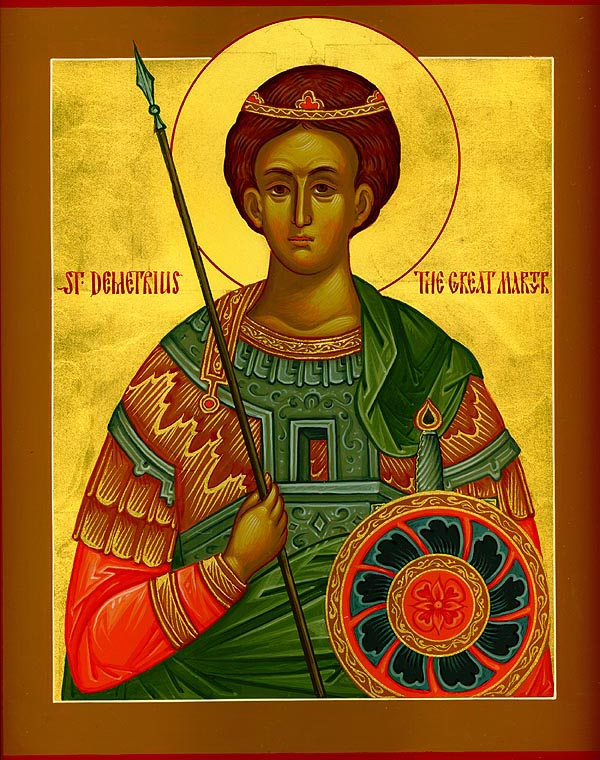trad_west_'s tweet image. He was a Roman officer. 
A soldier who chose Christ over Caesar. 

From the prisons of Thessaloniki, he blessed the faithful, strengthened a young martyr, and gave his life for the Gospel.

This is the story of Saint Demetrios, the Soldier-Martyr – a 🧵✝️