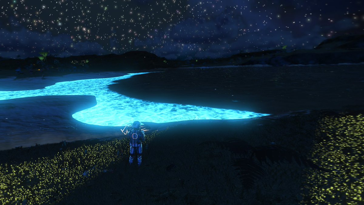 Only in No Man’s Sky can you build an EINHANDER ship, chill above a planet next to your freighter with space whales, and then relax at a glowing beach at night… in Virtual Reality. 
#PSVR2 #PS5 #VR 🔥