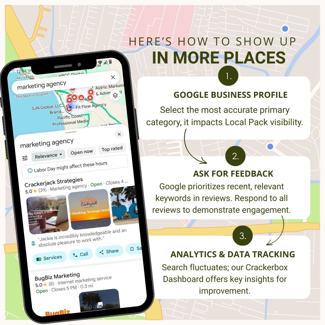 CrackerjackStr's tweet image. 📍Google Maps, the Local Pack, and the Local Finder all pull from different data structures and ranking signals. 🧭 You don’t need to figure this out alone. 

Let&apos;s Fix That!

#localSEO #GoogleBusinessProfile #MapPack #smallbusinesstips #crackerjackstrategies