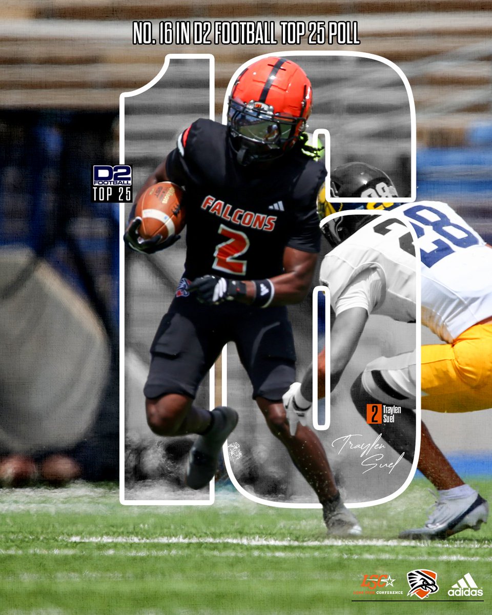 Coming in at No. 16 in the D2 Football Top 25 Poll, after the W against Central Okalahoma.

#FAMILLY #1AND0BROTHERHOOD