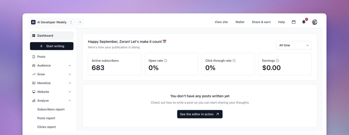 CSSWeekly's tweet image. Did you know I&apos;m launching a new newsletter, AI Developer, focused on helping you stay up-to-date with AI tools &amp;amp; trends?

More than 600 people have already signed up, so I suppose it&apos;s time to send the first issue. 🙂

Subscribe here so you don&apos;t miss it: aideveloperweekly.com