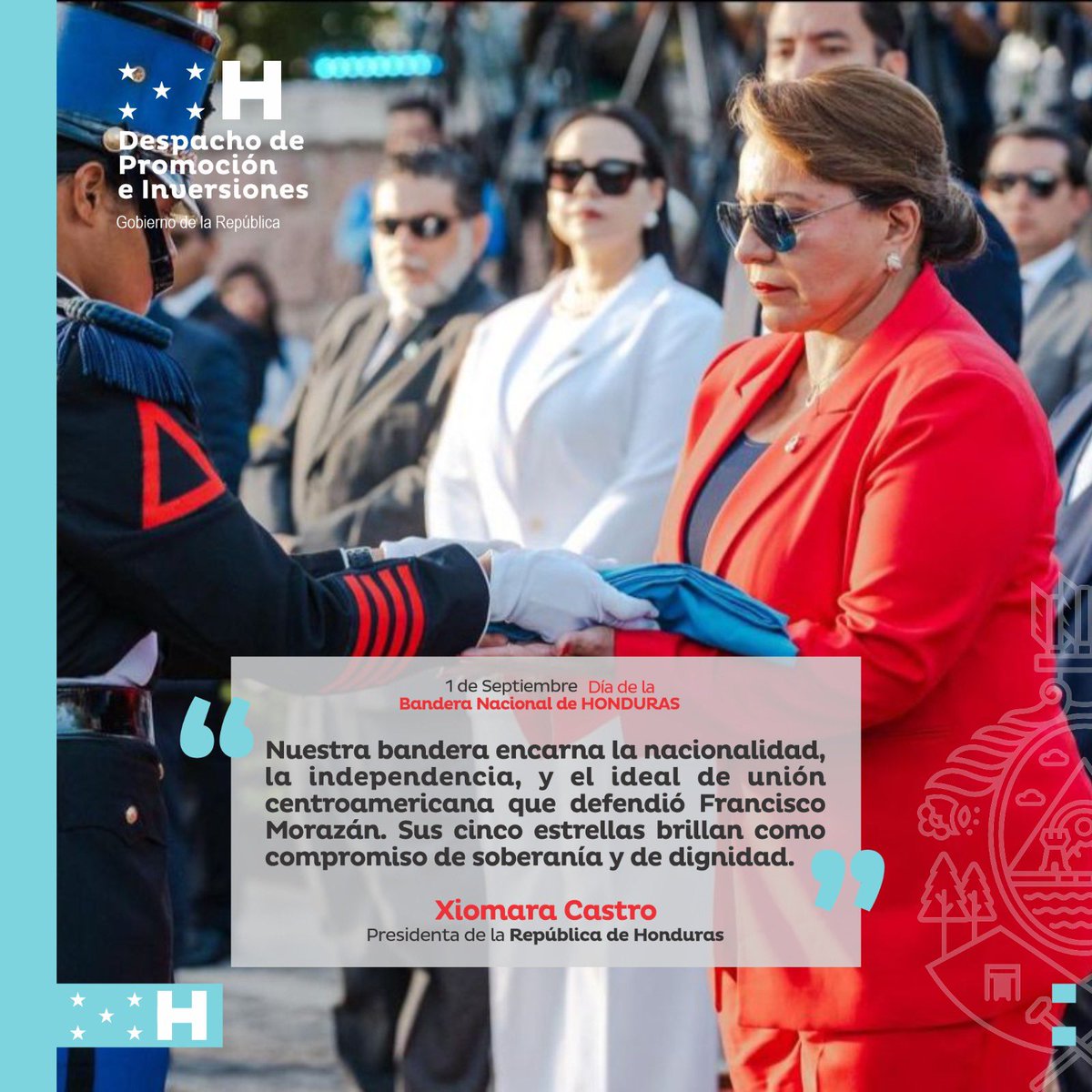 🇭🇳✨Nuestra bandera es símbolo de soberanía, independencia y del ideal de unión centroamericana que defendió Francisco Morazán.
Sus cinco estrellas brillan como reflejo de dignidad y compromiso con la patria.

#Honduras #DíaDeLaBandera #OrgulloNacional
