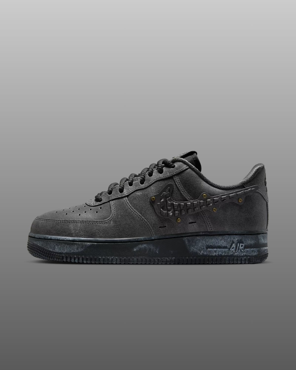 美品☆AIR FORCE 1 '07 LOW anthracite Nike Air Force 1 Low Anthracite Reflective Silver (GS