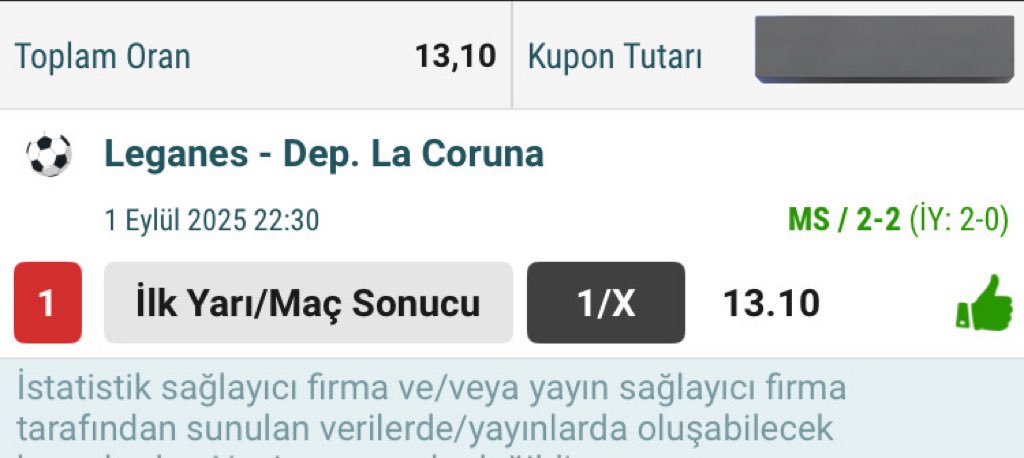 İSPANYA 2. LİG 🔥🔥🔥😂

13.10 ORAN ✅✅ 1/0 ✅✅ KAZANDI 

Ücretsiz grubuma bu maçı vercem diyip vermedim ama ÇEKİLİŞ İLE ONLARA DAĞITICAM 

ORANLAR VE SİSTEM ÇALIŞIYOR TÜPÇÜ 😂

ÇEKİLİŞTE KAZANANLARA AFİYET OLSUN ŞİMDİDEN ❤️