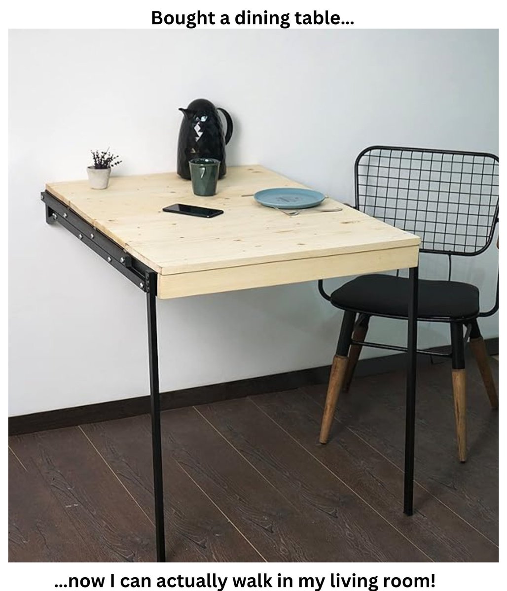 SmartGadget_Ins's tweet image. When your table doubles as a desk, shelf, and life-saver. 🙌 #SmallSpaceHacks #MurphyTable #MultifunctionMagic