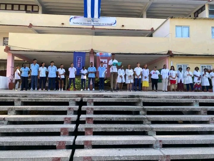 Se realiza acto de inicio de curso 2025_2026 en la UCM_SC,que tuvo como sede la FETS,donde la rectora Dr.C. Migdalia Villalón tuvo a cargo las palabras de bienvenida a los estudiantes 
#UCM_SC 
#FETS