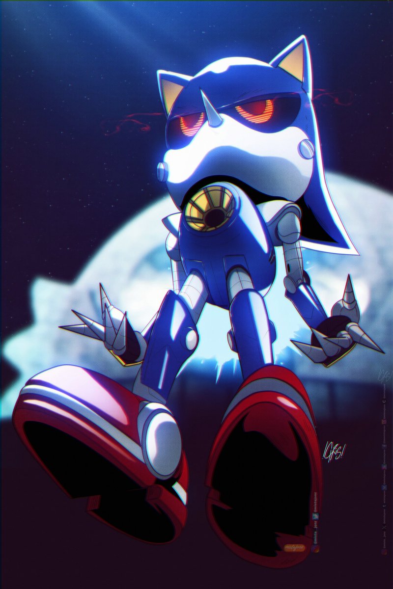 ✨Back to working a lot of hours so I've only got time to update some older pieces. Here's a favorite with Metal Sonic from a few years ago✨