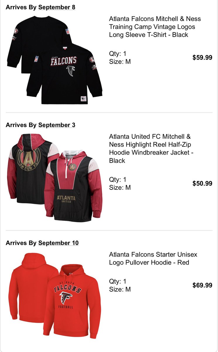More <a href="/AtlantaFalcons/">Atlanta Falcons</a> and <a href="/ATLUTD/">Atlanta United FC</a> merch on the way from <a href="/Fanatics/">Fanatics</a>.🙏#Falcons #ATLUTD