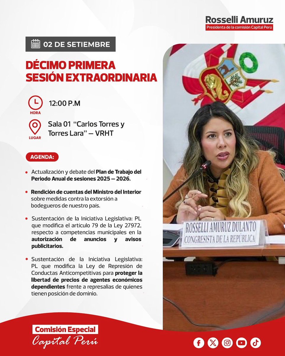 Comisión Especial Multipartidaria Capital Perú tweet media