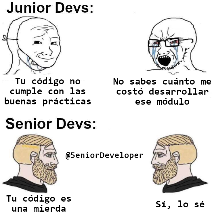 La diferencia entre un junior y un senior!