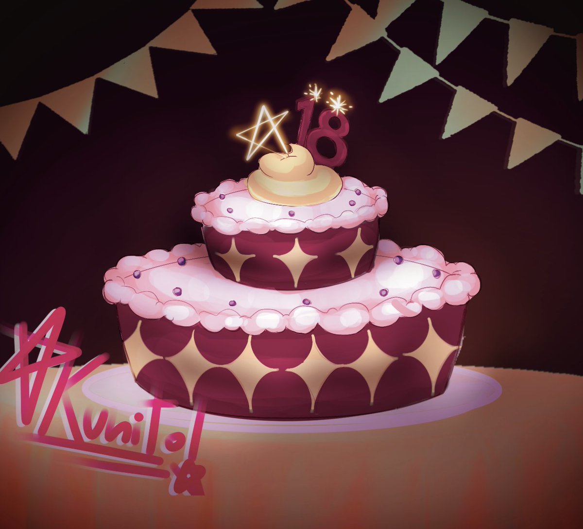 Btw… ¡¡¡HOY ES EL AKUMPLEAÑOS CHICOS~!!! 🍧💫

¡¡Vengan a servirse torta!! :D