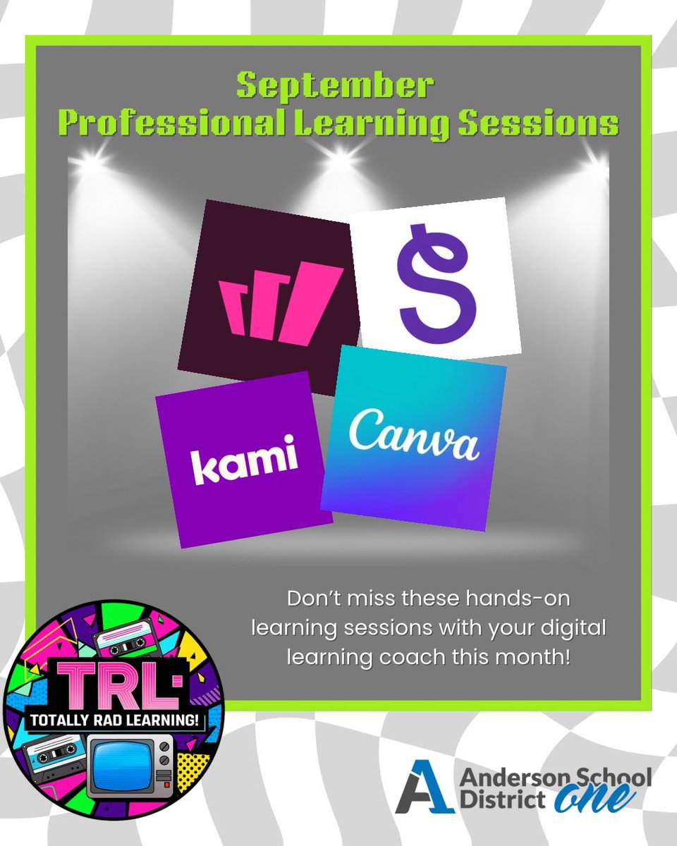 We are excited for September’s upcoming professional learning. You won’t want to miss this, A1 teachers! #totallyradlearning #digitallearning #growing #excellence