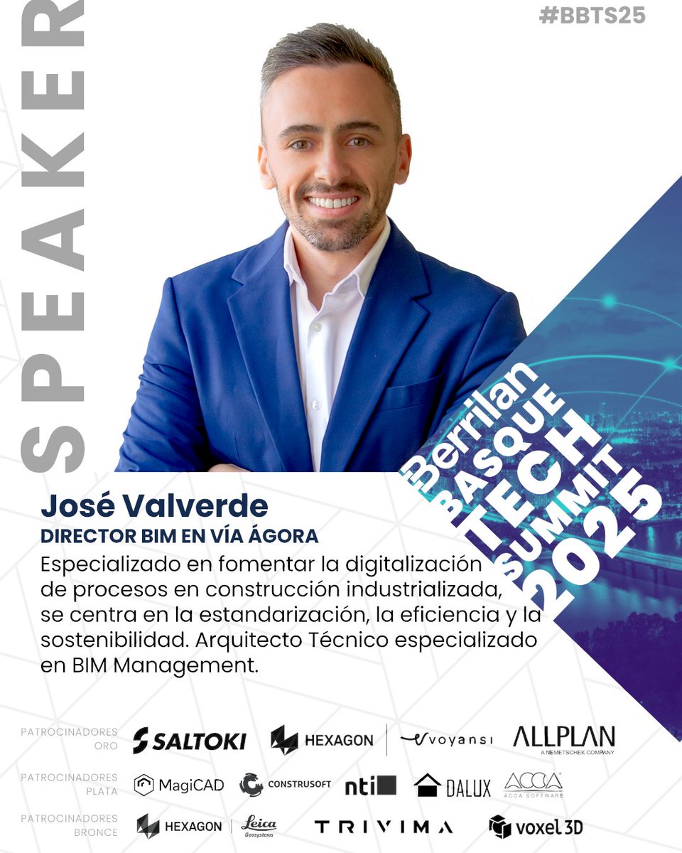 ¿Te gustaría escuchar a un experto hablar de "La revolución de la construcción eficiente"? 

¡Pues ven al #BBTS25 a ver a José Valverde, director #BIM de <a href="/ViaAgora/">VÍA ÁGORA</a>!

🎟️ ¡Consigue ya tu entrada para el #BBTS25! 👇  
bit.ly/BBTS25X