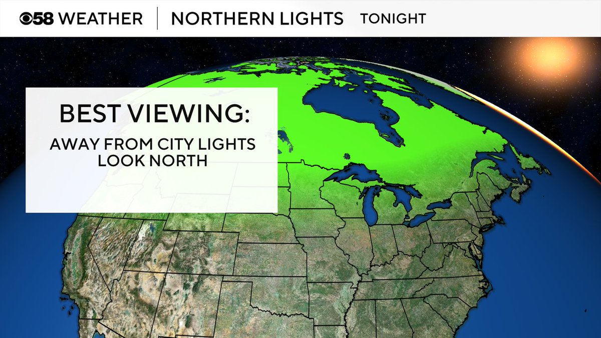 Chance for some northern lights viewing here well after dark.