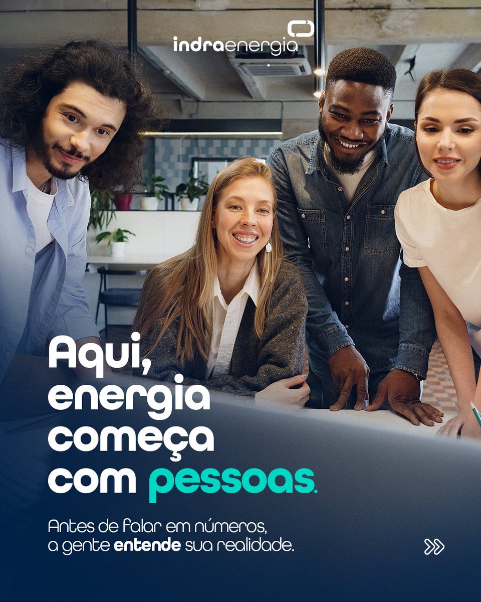 🤝 Na Indra, antes de falar em números, a gente entende a sua história.
 Com atendimento humano e tecnologia de ponta, criamos soluções sob medida e acompanhamos cada etapa.
📩 Fale com a gente e descubra o jeito Indra de fazer diferente.
#IndraEnergia #MercadoLivreDeEnergia