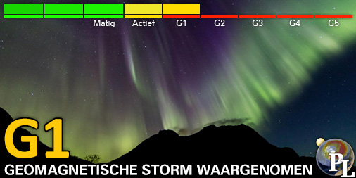 G1 - Kleine geomagnetische storm (Kp5)
Drempel bereikt: 21:03 UTC
Volg het live op spaceweather.live/l/kp