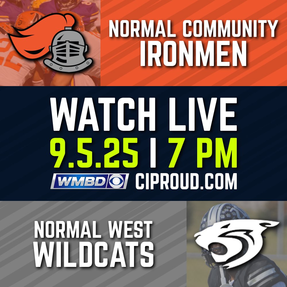 🚨SCHEDULE ANNOUNCEMENT🚨

Bring your chili, we’ll bring you the football😎

Normal Community and Normal West face off in the Chili Bowl in our WMBD Game of the Week!🏈

📺 Tune in to watch live and for free on Friday at 7 PM on ciproud.com‼️

#ClutchUp
