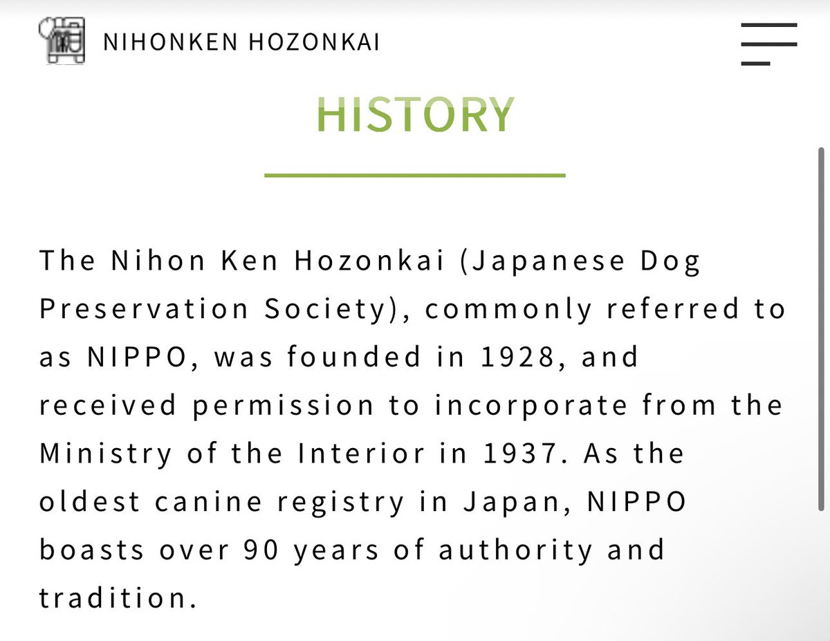This will likely blow your mind. 

I found this article directly from the website of the very Japanese dog preservation organization called NIPPO that was founded by their LITERAL GOVERNMENT over 90 years ago

“It is not an exaggeration to say that the development of today’s