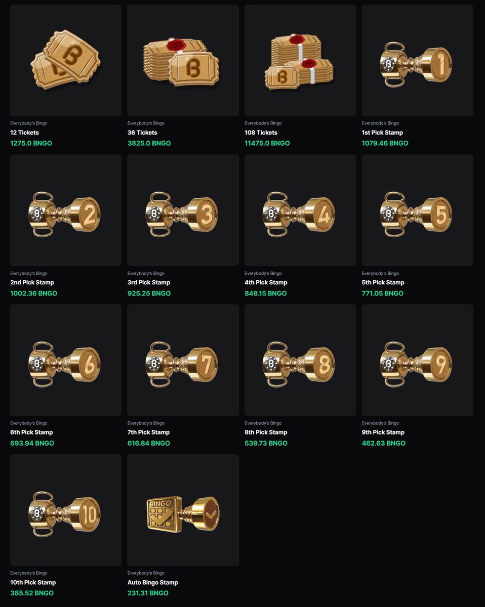 🛒 Bingo Web Shop Update! (shop.bngo.gg)
New items are now in stock:
✨ Ranking Stamp &amp; Auto-Bingo Stamp are here!
👉 Use them to massively boost your Bingo Points.
🎲 They also drop at a very low rate from gacha, but you can grab them instantly in the shop.
🤔 Why the