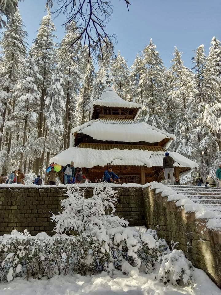 Hidimba Devi Temple, locally known as Dhungari Temple is a Hindu Temple, located in Manali, Himachal Pradesh. It is an ancient cave temple dedicated to Hidimbi Devi, wife of Bhima in Epic Mahabharata. The structure was built in 1553 by Maharaja Bahadur Singh