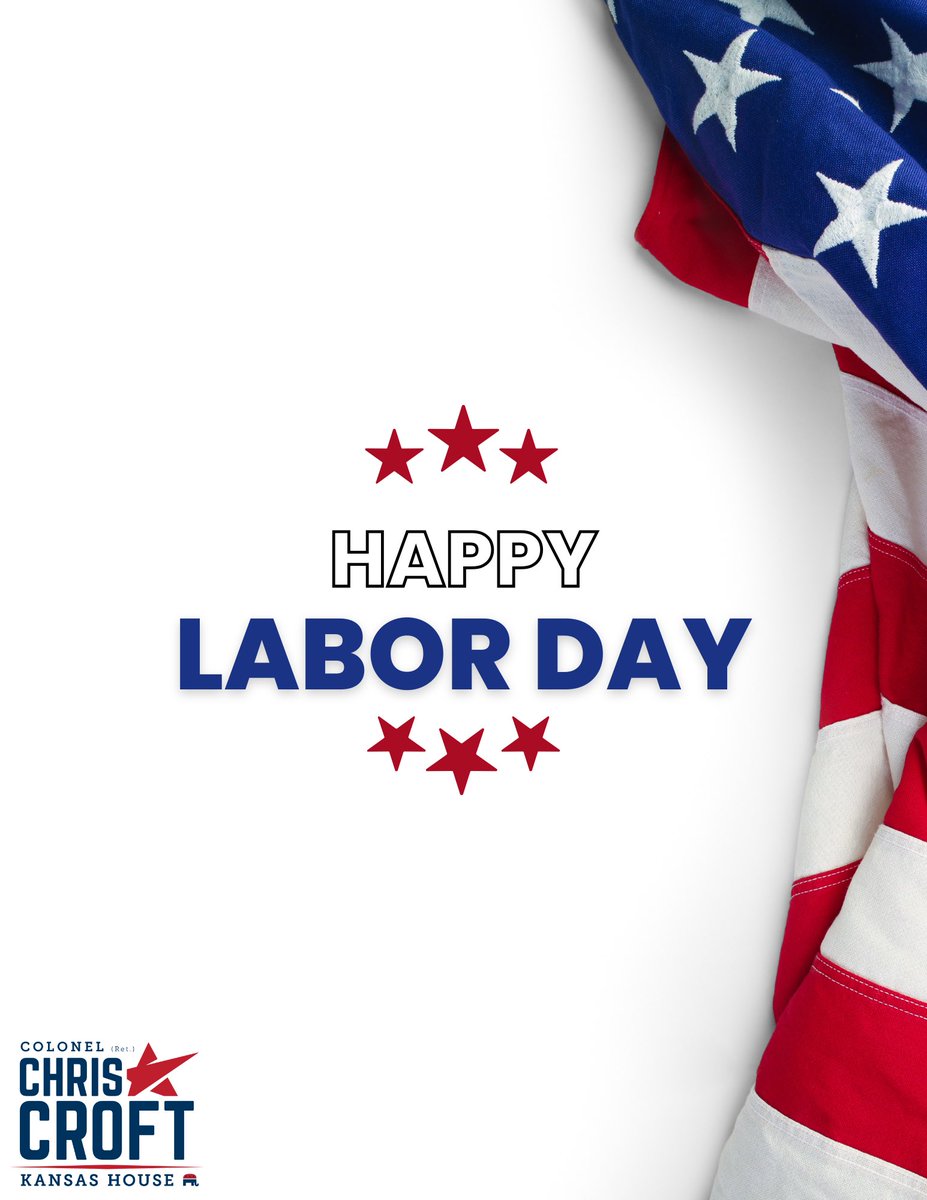 Today we honor the dedication and grit of America’s workforce. Thank you to the men and women whose hard work keeps our communities strong. Happy Labor Day! #ksleg