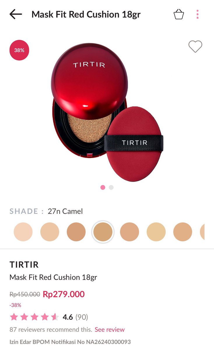 nctchxn's tweet photo. wts cushion tirtir mask fit red cushion 
- brand new sealed

SHADE 27N CAMEL 
🏷️ 180K

bisa oren freeong, exc adm
ship from tgr

jual want to sell make up japan jepang murah preloved baru https://t.co/Zb5RakbQtu