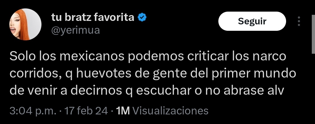 LucyFerGon's tweet image. "No lo había vivido antes" ya se le olvidó cuando se puso con Julián Quiñones y su fanaticada? 
Además ella siempre ha consumido y ha apoyado los narcocorridos. 

CHINGA TU MADRE YERI MUA

#LoncheDeHuevito #Willito